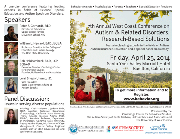 7th Annual West Coast Conference on Autism & Related Disorders